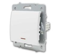 Interrupteur Encastrable Simple avec Témoin LED LOGI Blanc