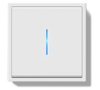 Interrupteur encastré, 1 module, 1 voie, 80 x 80 mm, interrupteur mural moderne