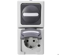 Interrupteur et prise Kopp 130856009 BlueElectric gris