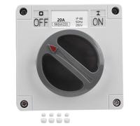 Interrupteur Etanche Extérieur IP66 250V 20A Boutons Indicateurs Rotatif On Off Indice d'Etanchéité Ensemble de Commutateur (2P20A)
