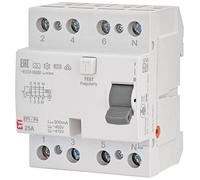 Interrupteur ETI FI-Schalter EFI-P4, 4 pôles, 25A, 300mA, type A, sans retard