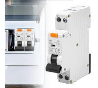 Interrupteur FI/LS : disjoncteur différentiel 30 mA Disjoncteur FI Disjoncteur 1P+N 6kA Interrupteur FI 16 A Courant nominal Disjoncteur protégé RCD 230 V Type A, B16, Courbe B, Montage sur rail DIN
