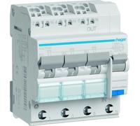 Interrupteur Hager FI-LS 3X 1P+N 6 kA B-13A 30 mA type A QuickConnect, 1 pièce.