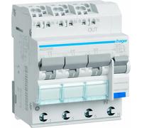 Interrupteur Hager LS MCN310E 3 pôles 6 kA caractéristique C 10 A 3 modules, 1 pièce.