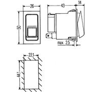 Interrupteur HELLA 6RH 007 832-381