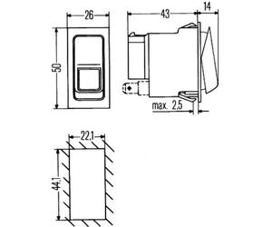 Interrupteur HELLA 6RH 007 832-381