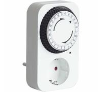 INTERRUPTEUR HORAIRE ÉLECTROMÉCANIQUE AVEC PRISE SCHUKO VEMER VE027900 TWINPLUG