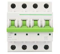 interrupteur industriel Disjoncteur miniature 220V 4P type C 6KA, Protection contre les fuites, interrupteur d'air TOMC7-63(16A)