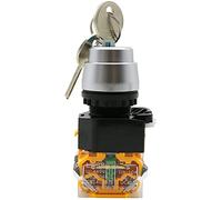 interrupteur industriel LA38-11Y/2 LA38-20Y/3 Sélecteur de bouton de 22 mm Interrupteur e verrouillage rotatif 2 3 positions 1NO1NC 2NO avec interrupteur à bouton-poussoir de verrouillage à 2 c