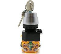 interrupteur industriel LA38-11Y/2 LA38-20Y/3 Sélecteur de bouton de 22 mm Interrupteur e verrouillage rotatif 2 3 positions 1NO1NC 2NO avec interrupteur à bouton-poussoir de verrouillage à 2 c