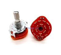 interrupteur industriel Micro-interrupteur 1pc RS25 arbre montage sur panneau 2P5T bande commutateur rotatif sélecteur 2 pôles 5 positions 20MM arbre prune