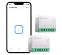 Interrupteur intelligent finition mate, module Wi-Fi miniature, lot de 2