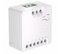 Interrupteur Intelligent Matter PC Ignifuge(1PCS) | Sortie pour contact sec NO/NC, pour idéal garage, chaudière, contrôle accès, protocole Matter intégré