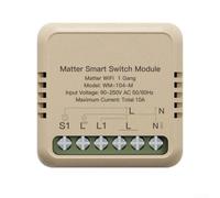 Interrupteur Intelligent Matter WiFi Double Contrôle | Protocole Matter, compatibilité pour homekit pour alexa, double contrôle indépendant, installation facile