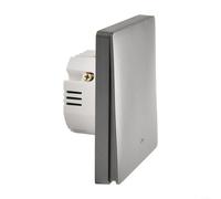Interrupteur intelligent pour tuya et zigbee - Pas de fil neutre nécessaire - Fonctionne avec Alexa et pour l'application Smart Life - Blanc (1 sur gris)