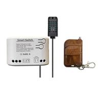 Interrupteur intelligent unidirectionnel Tuya WiFi, capteur de température et d'humidité, AC 85-250 V, sans fil, avec télécommande