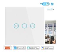 Interrupteur Intelligent WiFi,Compatible avec Alexa,Smart Life,Google,Pour portes électriques,volets roulants.Blanc