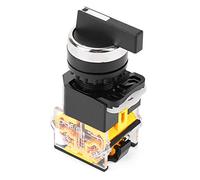 Interrupteur Inverseur Momentané Sélecteur Rotatif LA38-20BX33 22mm Mini Commutateur Rotatif à Réinitialisation Automatique à 3 Positions avec Poignée Longue