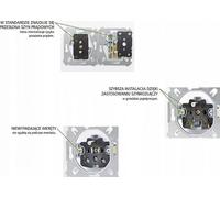 Interrupteur - Kontakt-Simon - DW6/2L.01/X/49 - Noir - Double - 10A 250V