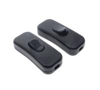 Interrupteur Lampe Chevet 2 Pièces Noir - Bipolaire 2A 250V Inline Pour Bureau - Électrique ALURRA