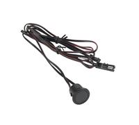 Interrupteur LED variateur tactile à encastrer 12 V 24 V 4 A avec câble DC Jack 5,5 x 2,1 mm, contrôle de réglage de l'éclairage avec fonction de mémoire (Noir)