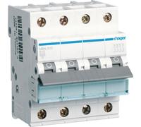 Interrupteur LS Hager, 3P+N, 6 kA, B-10 A, 4 M, 1 pièce.