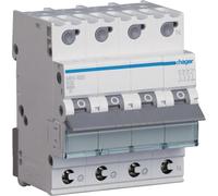 Interrupteur LS Hager, 3P+N, 6 kA, B-20 A, QC, 4 M, 1 pièce.