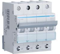 Interrupteur LS Hager, 3P+N, 6 kA, C-32A, QC, 4M, 1 pièce.