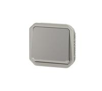 va et vient ou interrupteur - 10a - lumineux - gris - composable - legrand plexo 069513l
