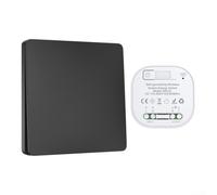 Interrupteur lumineux sans fil auto-alimenté de type 86 avec récepteur, sans pile, économie d'énergie par simple pression d'un bouton, étanche IP44, télécommande 433,92 MHz pour éclairage de maison