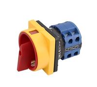 Interrupteur marche-arrêt à came rotative à cadenas 20 A et 25 A OFF-ON 0-1 4 pôles Interrupteur sectionneur, interrupteur sectionneur LW26GS CA10 48 x 48 mm 64 x 64 mm(LW26-25GS 04-1)