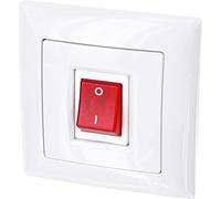 Interrupteur marche/arrêt éclairé UP pour chauffe-eau instantané - Cadre + insert encastré + couvercle (série G1 blanc pur)