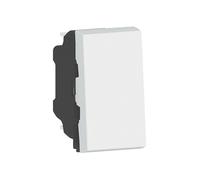 Interrupteur modulaire Legrand Mosaic Easy-Led 1 module 6A, blanc, avec inserts blancs