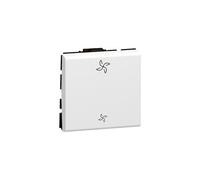 Legrand Interrupteur Mosaic 077027L – Commande VMC 10 AX 250 V 2 modules Blanc antimicrobien
