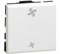 Legrand Interrupteur Mosaic 077027L – Commande VMC 10 AX 250 V 2 modules Blanc antimicrobien