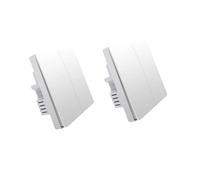 Interrupteur mural Aqara, communication Zigbee, double canal de 2pcs pas de neutre-2boutons