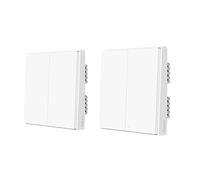 Interrupteur mural Aqara, connectivité ZigBee, double canal de contrôle, D1 avec Neutral 2 X2