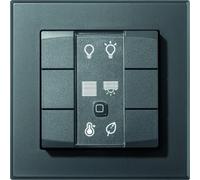Interrupteur mural HOMEMATIC 6 voies anthracite, 1 pièce.