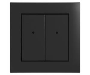 Interrupteur mural iNELS MATTER, 4 boutons, alimenté par batterie, finition noire mate