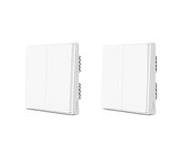Interrupteur mural intelligent Aqara, connectivité Zigbee, pas de neutre nécessaire, 2X D1 Pas de neutre 2K