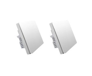Interrupteur mural intelligent Aqara, contrôle sans fil de l'éclairage via Zigbee, ne nécessite pas de fil neutre, modèle 2X avec une seule borne neutre