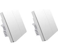 Interrupteur mural intelligent, compatibilité ZigBee, télécommande sans fil, 2X Avec neutre 2Key