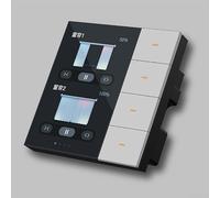 Interrupteur mural intelligent de 3,5 pouces, pour Tuya pour commutateur mural Zigbee à écran tactile 4 groupes 8 voies, panneau d'éclairage mural de scène intelligent (blanc)