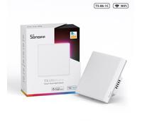 SONOFF T5-1Gang WiFi interrupteur Sans Fil Tactile, 2 way Interrupteur Mural Intelligent, Tactile Complet, Lumière LED, Sonnette Smart Wall Switch Compatible avec Alexa, Google Home, 5A/1200W