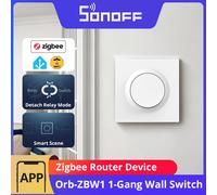 Interrupteur mural intelligent Zigbee SONOFF Orb-ZBW1 1 voie ZBMINIR2-E, design compact à encastrer, compatible avec Alexa et SmartThings, nécessite un hub Zigbee