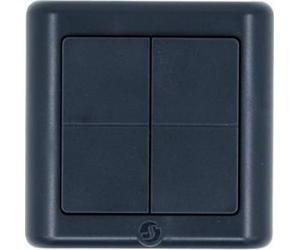 Interrupteur mural Shelly BLU 4 canaux, format DK - Interrupteur mural Zigbee, gris