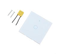 Interrupteur mural tactile intelligent pour écosystème Tuya avec condensateur compatible Wi-Fi 2,4 GHz et RF433 pour contrôle domotique (blanc)