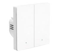 Interrupteur mural Wi-Fi intelligent : interrupteur mural intelligent à 2 voies compatible avec l'application Smart Life et Tuya, commande vocale compatible avec Amazon Alexa et Google Home, commande