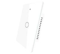 Interrupteur mural WLAN, compatible Matter, 1 bouton, dimensions 120x72x38 mm, couleur blanche