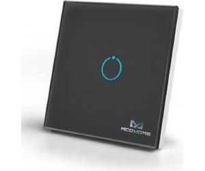 Interrupteur mural Z-Wave en verre, simple, avec fonction tactile et relais